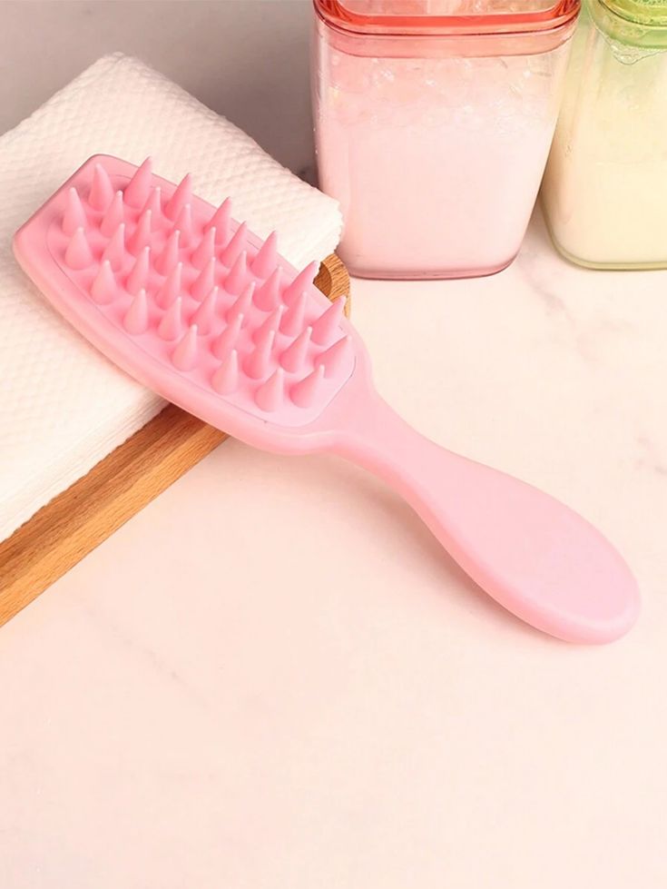 Silicon shampoo brush
