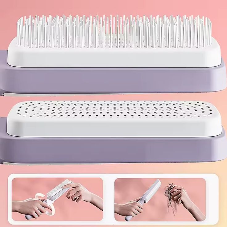 Self cleaning brush